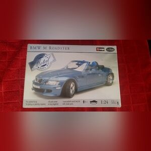 BMW Blue Convertible Model Kit metal vintage